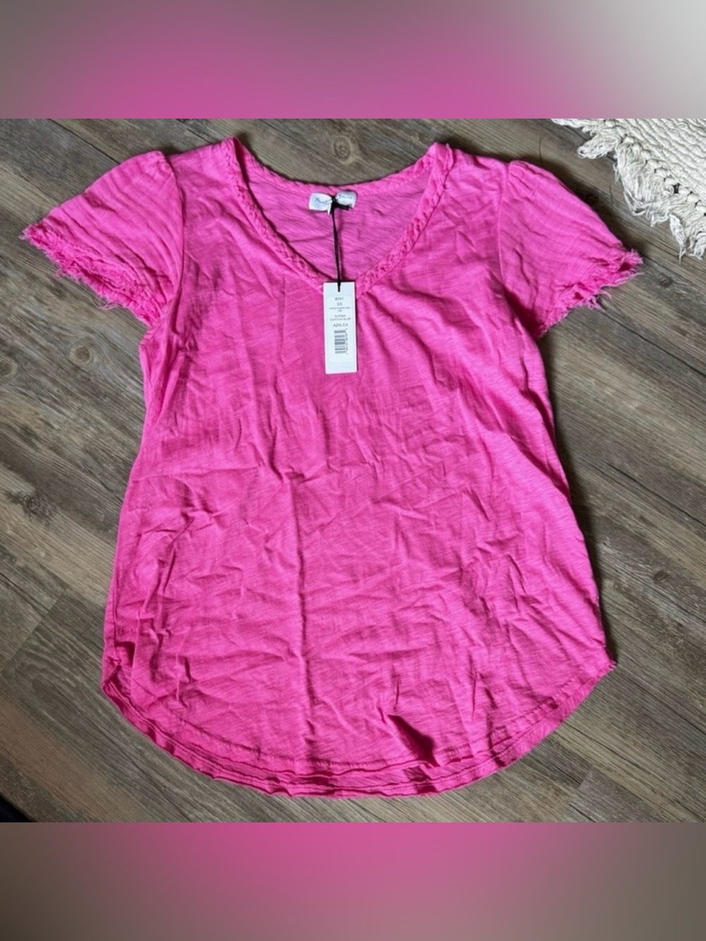 Michael Stars Azalea Tate Fabric Mix Tee Size XS